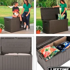 Brico Lifetime Kussenbox 439L 127,9X67,2X64Cm- Opbergboxen Tuin