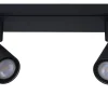 Badkamerverlichting|Brico Lucide Plafondspot Lennert Zwart 2Xgu10 5W