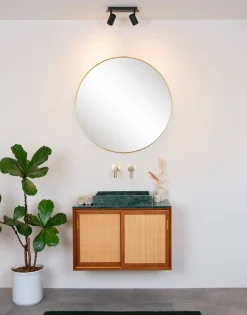 Badkamerverlichting|Brico Lucide Plafondspot Lennert Zwart 2Xgu10 5W
