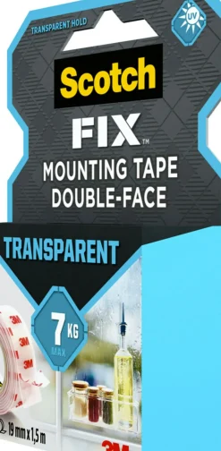 Brico 3M Scotch Transparant Montagetape 19Mmx1,5M- Technische Tape
