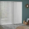 Brico Madeco 3051 Verticale Lamellen 5 Stuks Wit 8,9 X 260 Cm + Rail 150 Cm- Lamellen
