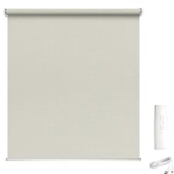 Brico Madeco Beige E-Roll Gemotoriseerd Screen Rolgordijn Beige 60X250Cm- Isolerende Raamdecoratie