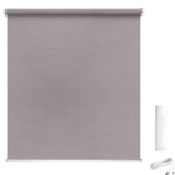 Brico Madeco Grey Gemotoriseerd Lichtdoorlatend Rolgordijn E-Roll Grijs 120X250Cm- Rolgordijnen
