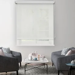 Brico Madeco Manueel Lichtdoorlatend Rolgordijn Wit 1791 210X190Cm- Isolerende Raamdecoratie