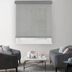 Brico Madeco Thermisch Lichtdoorlatend Rolgordijn Lichtgrijs 1898 150X190Cm- Isolerende Raamdecoratie