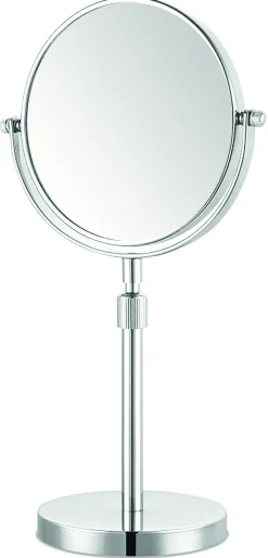 Spiegels|Brico Make-Up Spiegel Rond 5X Vergrotend Staand Chroom O15Cm