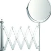Spiegels|Brico Make-Up Spiegel Rond 3X Vergrotend Met Uittrekbaar Arm Chroom O15Cm