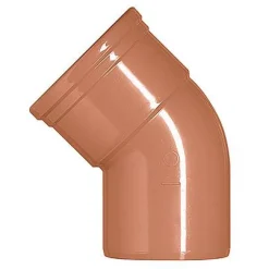 Waterafvoer|Brico Martens Bocht Pvc Rood 45° 110 Mm