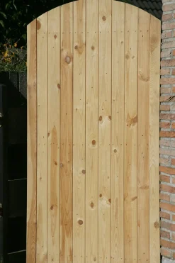 Brico Massief Houten Boogdeur 90X180/160Cm- Tuindeuren