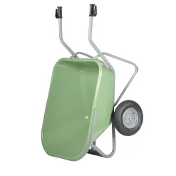 Kruiwagens|Brico Matador Kruiwagen Noka 230 Vv 2 Luchtbanden En Hdpe Bak