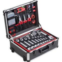 Gereedschapsets|Brico Meister Gereedschapskoffer Met Trolleyfunctie - 230 Stuks