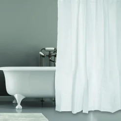Douchegordijnen|Brico Msv Douchegordijn Baseline Wit 180Cm