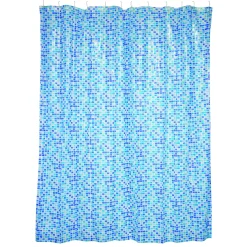 Douchegordijnen|Brico Msv Douchegordijn Concept Blauw 180Cm