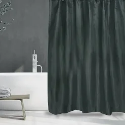 Douchegordijnen|Brico Msv Douchegordijn Polyester 180X200Cm Donkergroen
