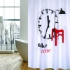 Douchegordijnen|Brico Msv Douchegordijn Take Your Time Wit 180Cm