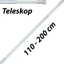 Douchegordijnstangen|Brico Msv Douchestang 110-200Cm Uitschuifbaar Wit
