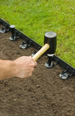 Brico Nature Grasranden Pp/Pe Zwart 100X4,5Cm 4 Stuks- Opsluitbanden & Boordstenen