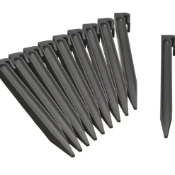 Brico Nature Grondpennen Voor Tuinborder Polyethyleen Grijs 1,9X1,8X26,7Cm 10 Stuks- Opsluitbanden & Boordstenen