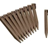 Brico Nature Grondpennen Voor Tuinborder Polyethyleen Taupe 1,9X1,8X26,7Cm 10 Stuks- Opsluitbanden & Boordstenen