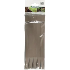 Brico Nature Grondpennen Voor Tuinborder Polyethyleen Taupe 1,9X1,8X26,7Cm 10 Stuks- Opsluitbanden & Boordstenen