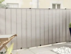 Brico Nortene Balkondoek Zichtbelemmering Everly Platinium 1,5X5M- Balkonschermen
