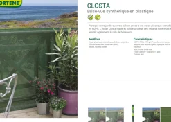 Brico Nortene Privacyscherm Closta Groen 500X150Cm- Balkonschermen