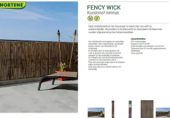 Tuinhout|Brico Nortene Tuinscherm Fency Wick Beige 1X3M