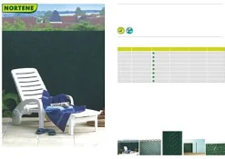 Tuinhout|Brico Nortene Tuinscherm Plastic Groen 1X3M