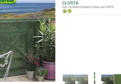 Brico Nortene Zichtdoek Zichtbelemmering Closta Groen 1X3M- Balkonschermen