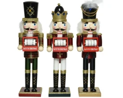 Kerstdecoratie|Brico Notenkraker Vurenhout Bordeaux 9,5X10X38Cm 1 Stuk