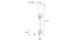 Keukenkasten|Brico Onderkast Kruidenrek Keuken Modulo Wit 15Cm