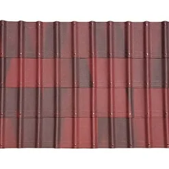 Dakpannen|Brico Onduvilla 'Onduline' Dakbedekking Rood Gevlamd 106 X 40 X 6 Cm