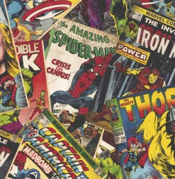 Brico Papierbehang Marvel Cover Story- Behang Kinderkamer