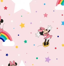 Brico Papierbehang Rainbow Minnie- Behang Kinderkamer