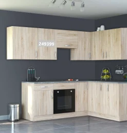 Keukenkasten|Brico Paprika Bovenkast 50Cm Geborsteld Eik Melamine