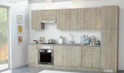 Keukenkasten|Brico Paprika Kast Voor Oven 60Cm Geborsteld Eik Melamine