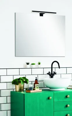 Badkamerverlichting|Brico Parma Ledverlichting Spiegel 30Cm Zwart