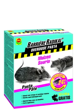 Brico Pasta Muizen Campo Barriere Radikal 24H 12X10G- Ongediertebestrijding