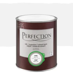 Brico Perfection Lak Ultradekkend Mat Terpentine Puur Wit 750Ml- Lakken