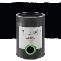 Brico Perfection Muurverf Ultradekkend Mat Zwart 1L- Muurverf