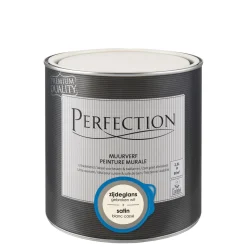 Brico Perfection Muurverf Ultradekkend Zijdeglans Ral 9010 2,5L- Muurverf