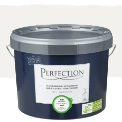Brico Perfection Verf Muur & Plafond Ultradekkend Mat Ral 9016 10L- Muurverf