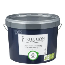 Brico Perfection Verf Muur & Plafond Ultradekkend Mat Ral 9010 10L- Muurverf