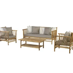 Brico Persoon Exotan Bamboe Loungeset - Natural Finish- Loungesets