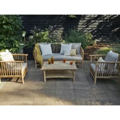 Brico Persoon Exotan Bamboe Loungeset - Natural Finish- Loungesets