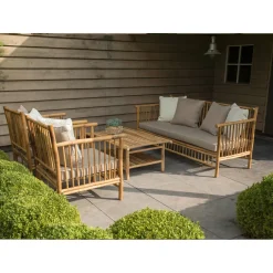 Brico Persoon Exotan Bamboe Loungeset - Natural Finish- Loungesets