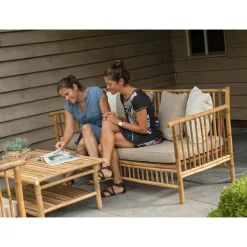 Brico Persoon Exotan Bamboe Loungeset - Natural Finish- Loungesets
