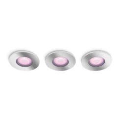 Badkamerverlichting|Brico Philips Hue Inbouwspot Xamento Chroom 9,3Cm Gu10 5,7W 3 Stuks
