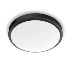 Badkamerverlichting|Brico Philips Plafondlamp Doris Zwart O31,3Cm 17W