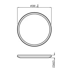 Badkamerverlichting|Brico Philips Plafondlamp Superslim Zwart O30Cm 18W